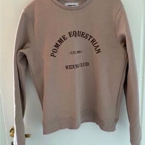 Pomme Equestrian Women's Beige Crew Neck Sweater